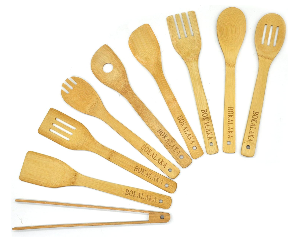 8-Piece Bamboo Utensil Set